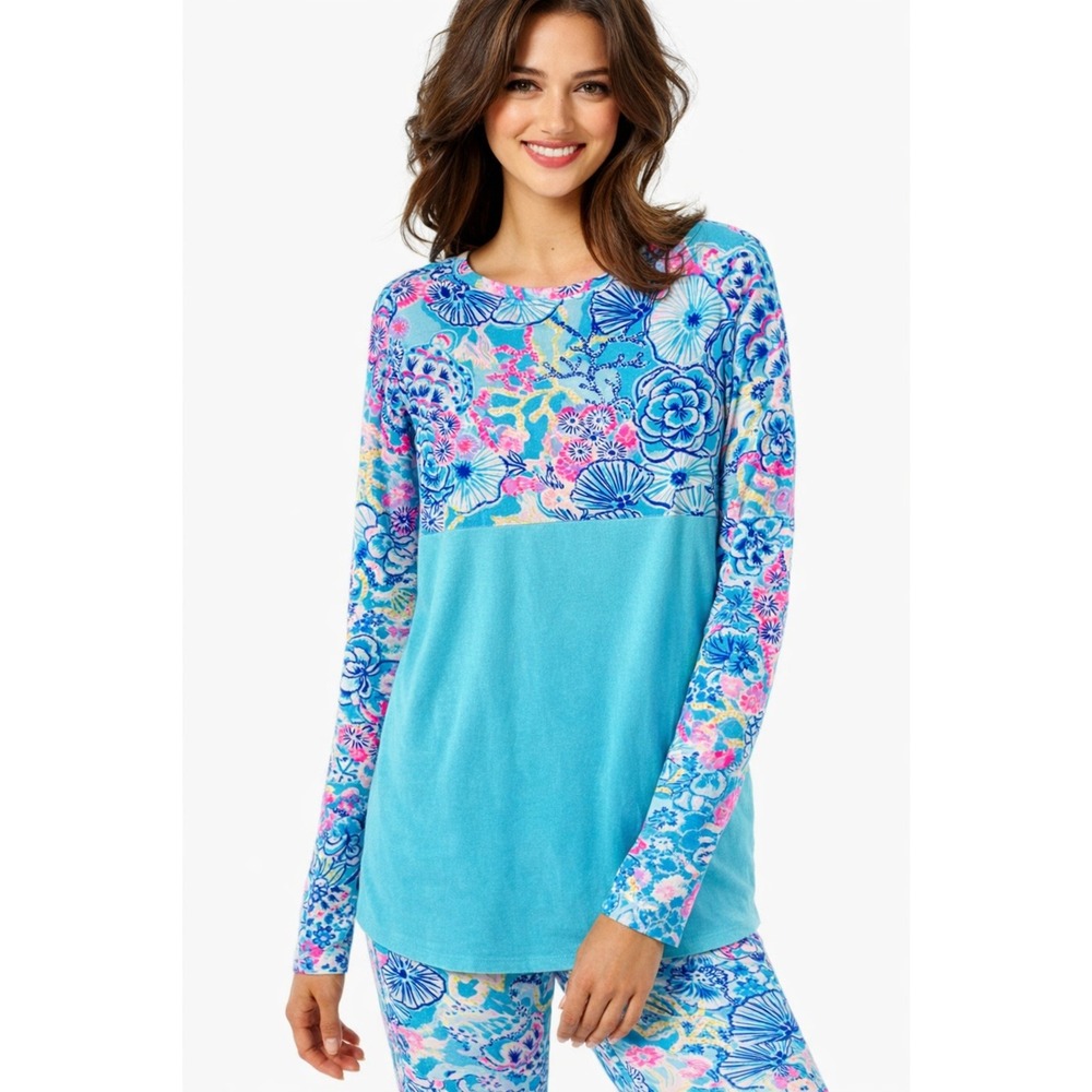Lilly Pulitzer Finn Top in Light Blue sz S